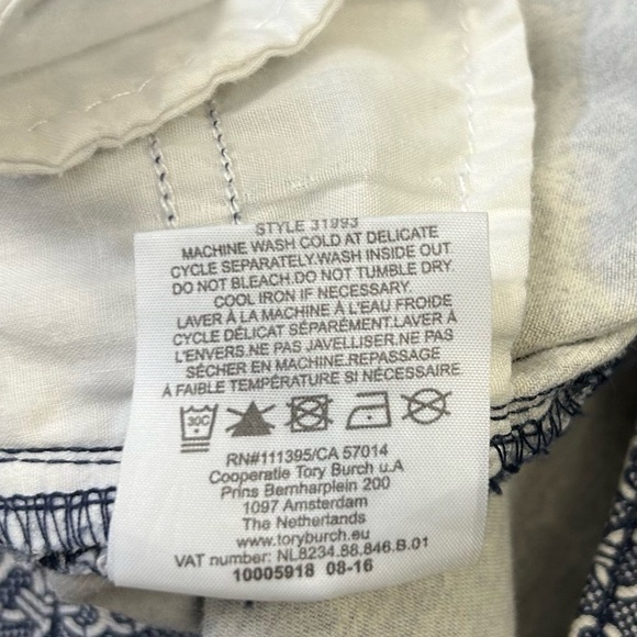 Tory Burch Printed Trouser Pants Size 25 - Picture 9 of 9